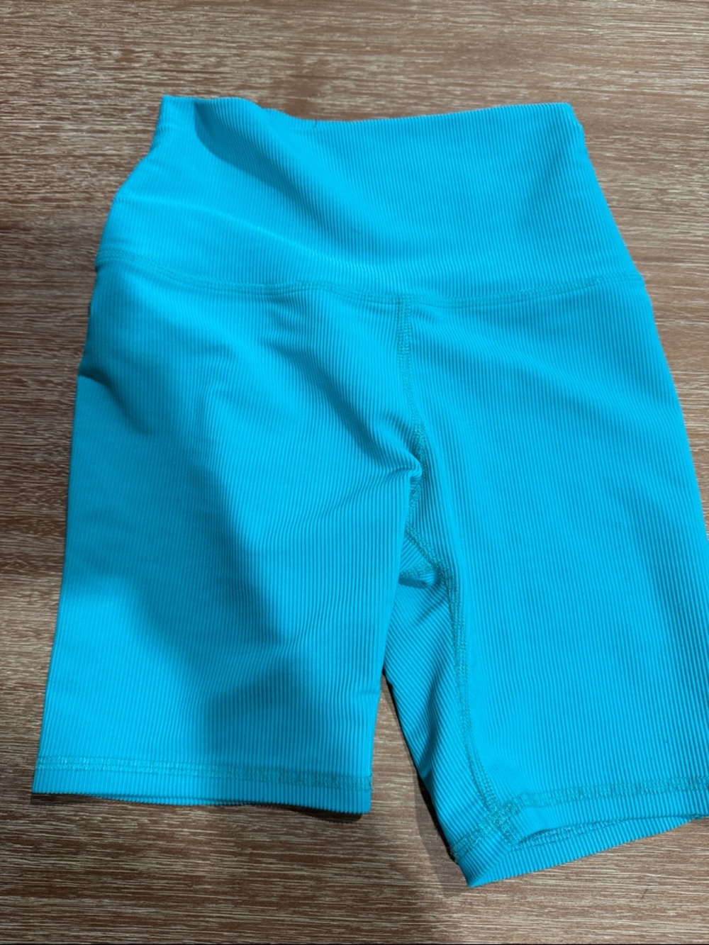 High-Waist Teal Bike Shorts for Women
